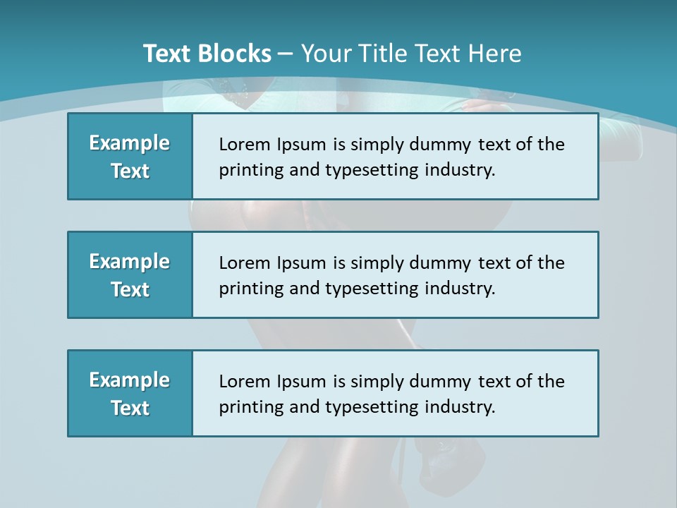Eye Hair Blue PowerPoint Template