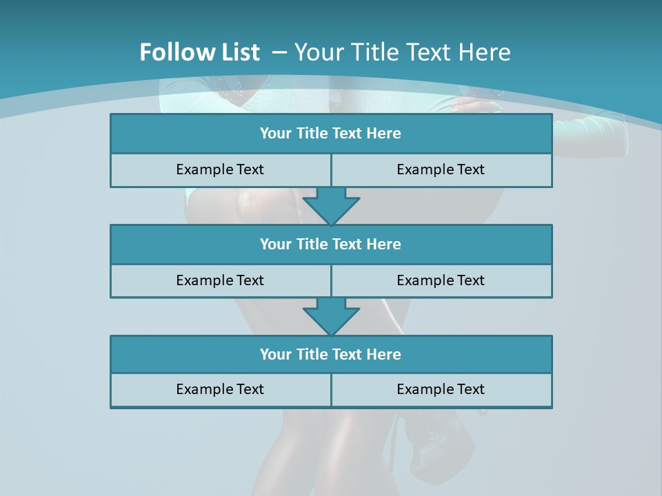Eye Hair Blue PowerPoint Template