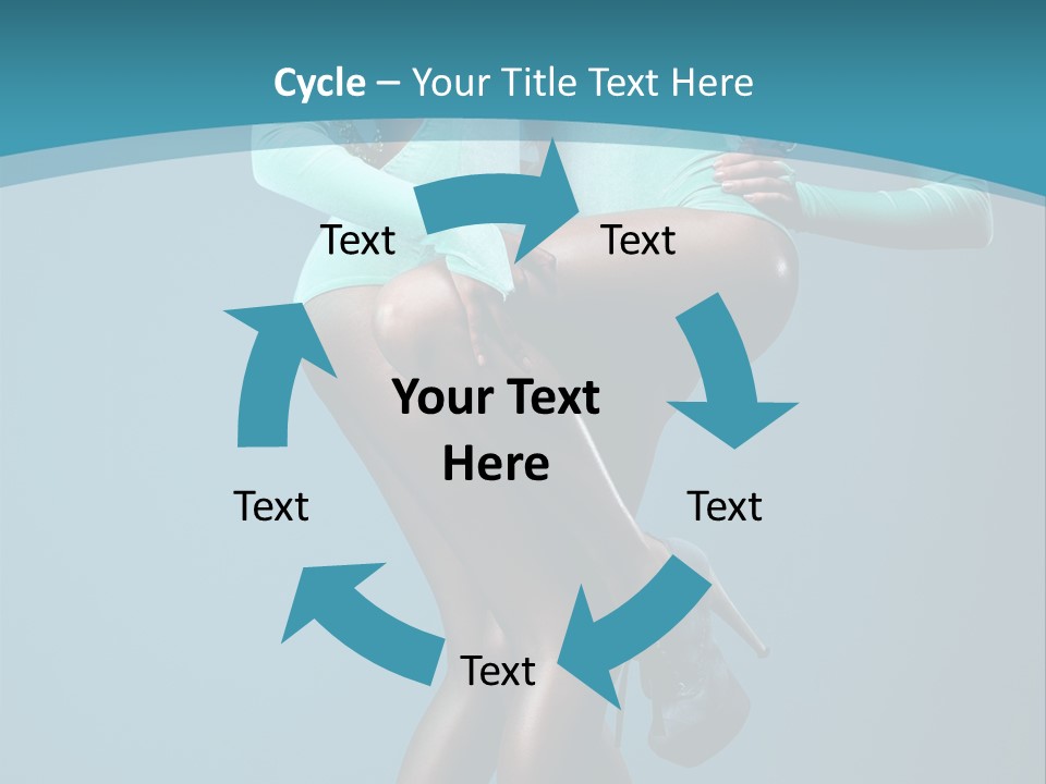 Eye Hair Blue PowerPoint Template