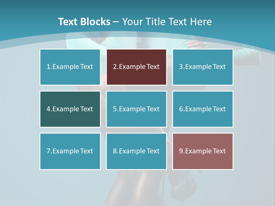 Eye Hair Blue PowerPoint Template