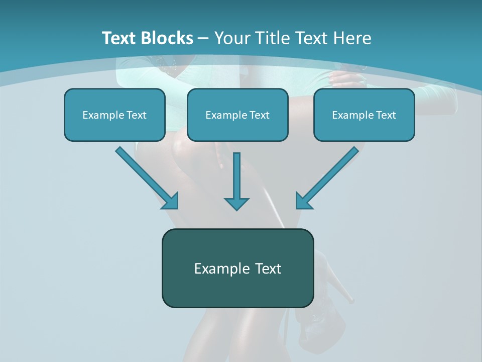 Eye Hair Blue PowerPoint Template