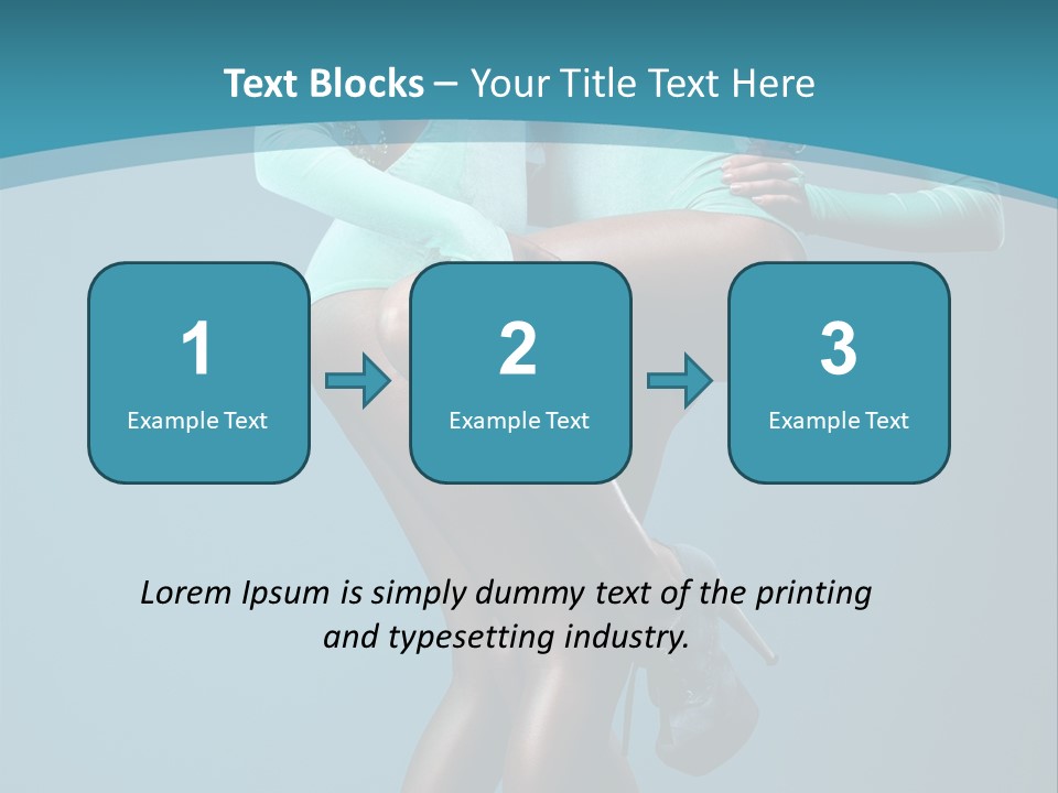 Eye Hair Blue PowerPoint Template