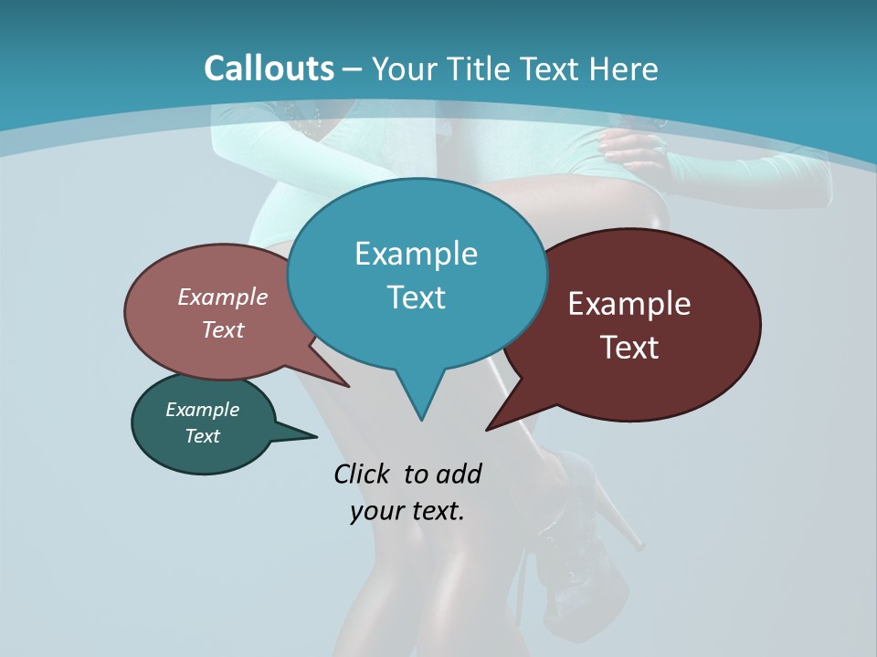 Eye Hair Blue PowerPoint Template