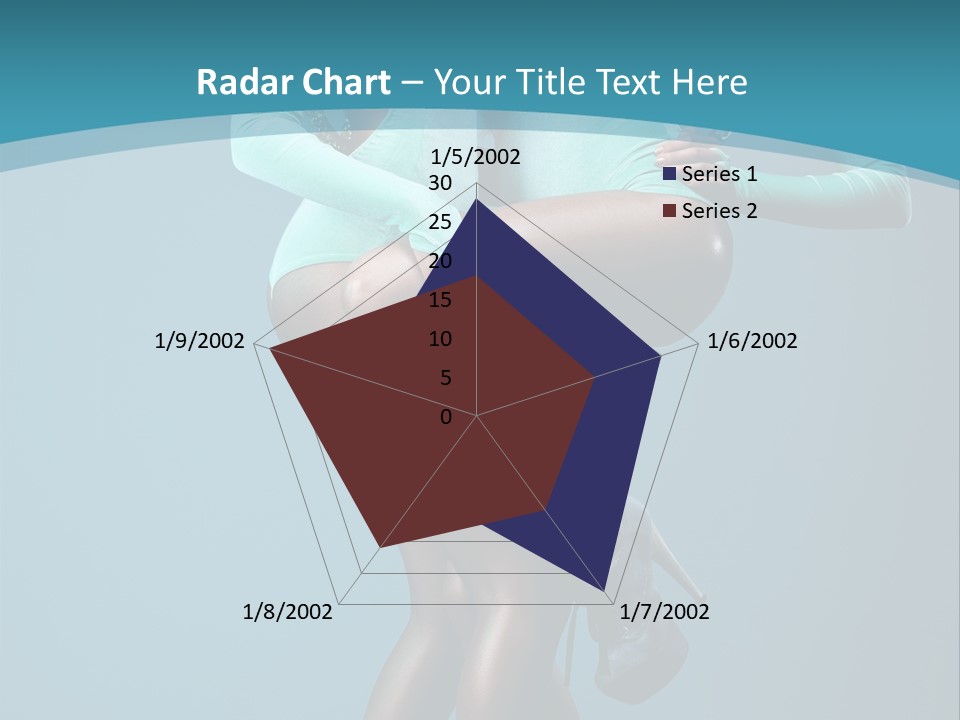 Eye Hair Blue PowerPoint Template