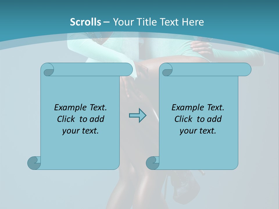 Eye Hair Blue PowerPoint Template