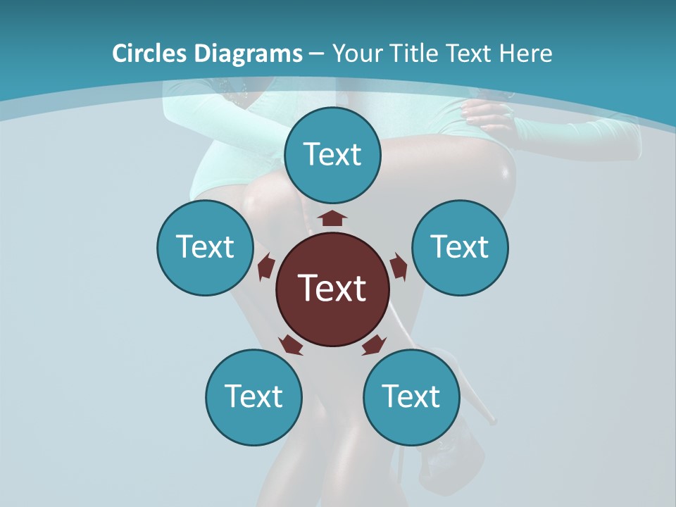 Eye Hair Blue PowerPoint Template