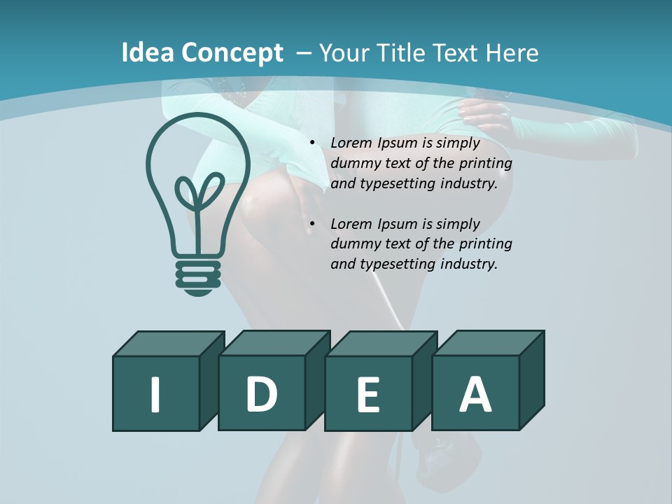 Eye Hair Blue PowerPoint Template