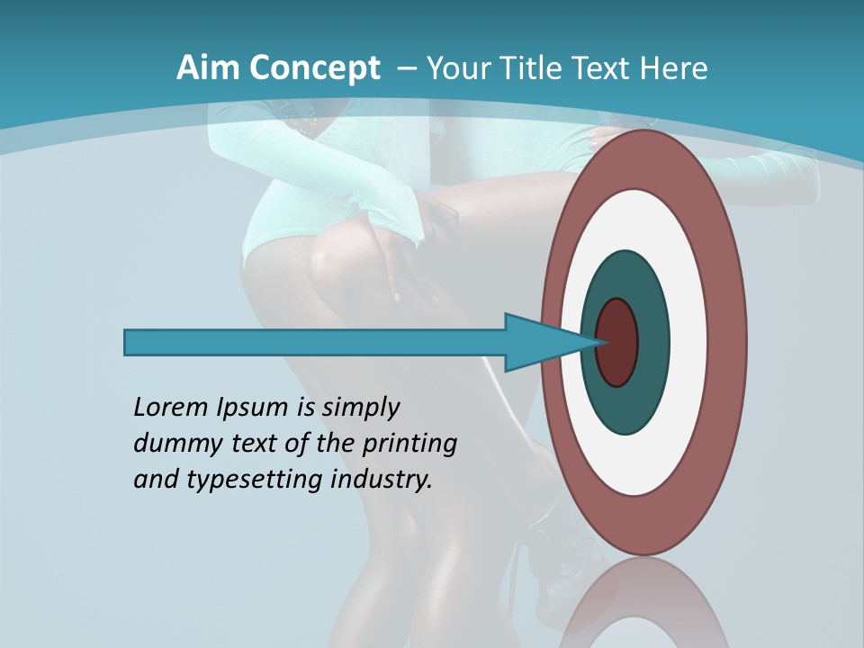 Eye Hair Blue PowerPoint Template