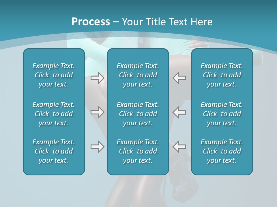 Eye Hair Blue PowerPoint Template