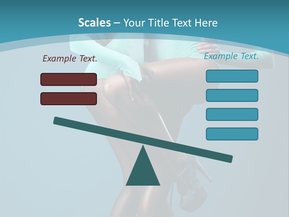 Eye Hair Blue PowerPoint Template