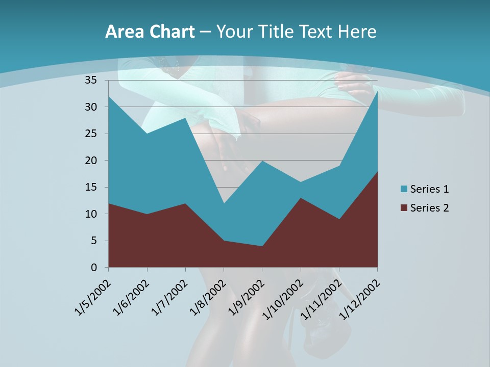 Eye Hair Blue PowerPoint Template