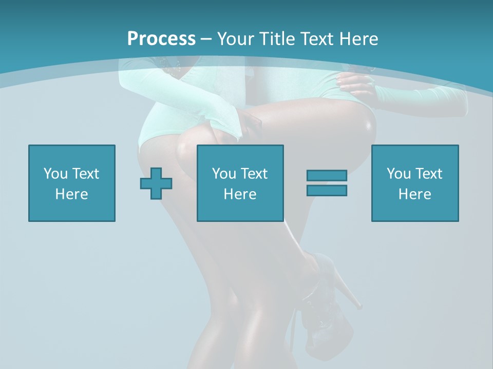 Eye Hair Blue PowerPoint Template