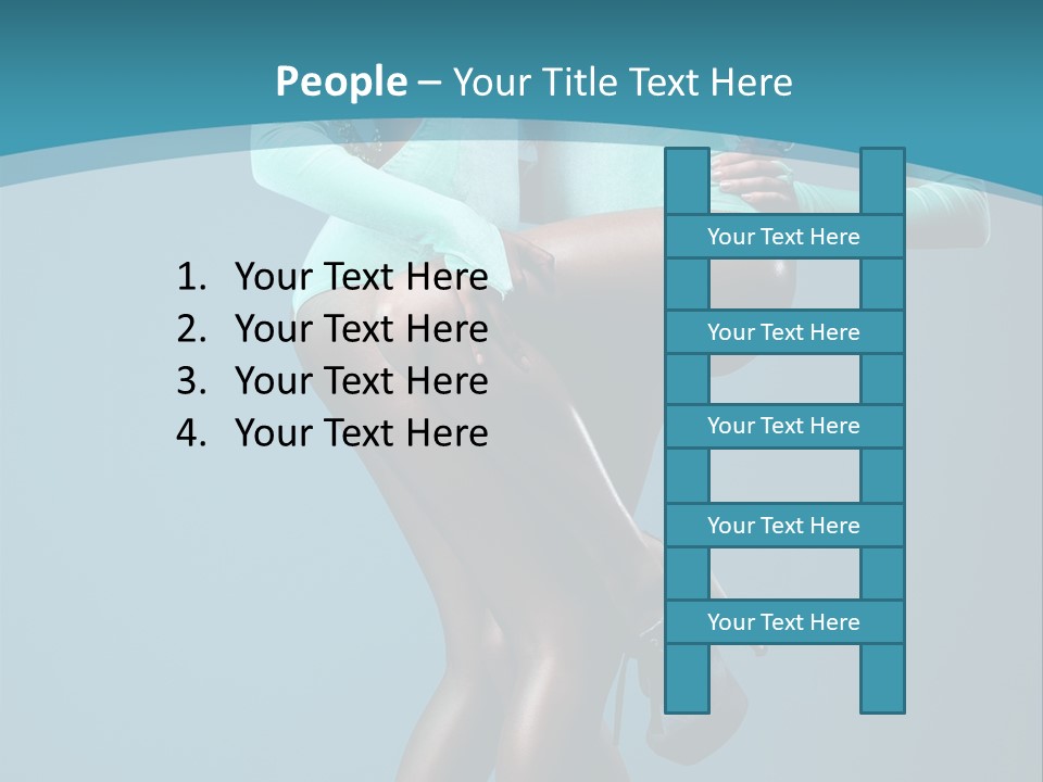 Eye Hair Blue PowerPoint Template