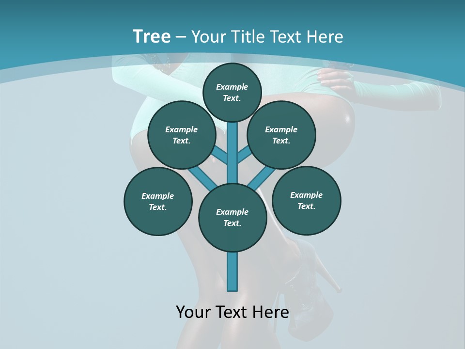 Eye Hair Blue PowerPoint Template