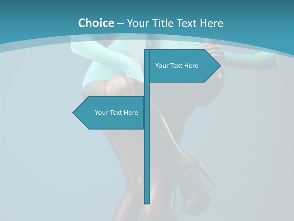 Eye Hair Blue PowerPoint Template