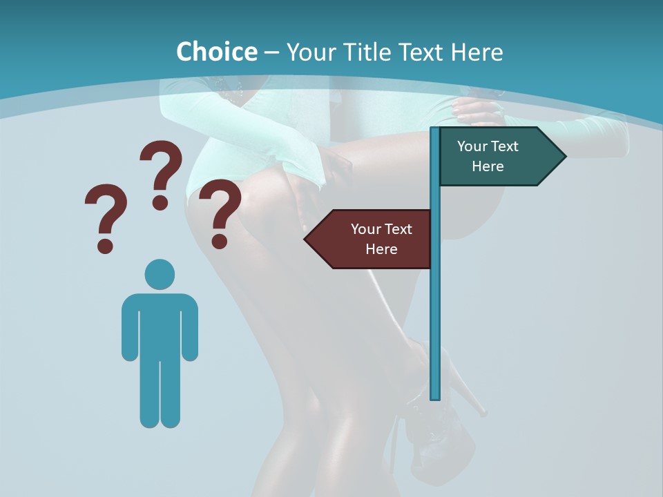 Eye Hair Blue PowerPoint Template