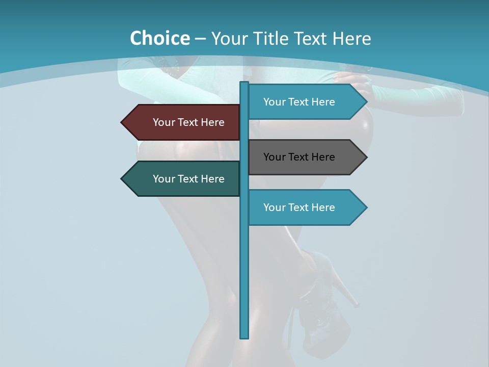 Eye Hair Blue PowerPoint Template