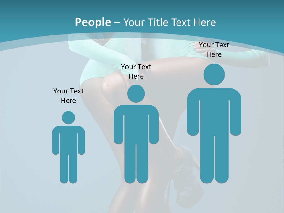 Eye Hair Blue PowerPoint Template