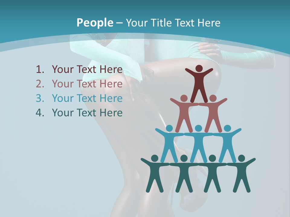 Eye Hair Blue PowerPoint Template