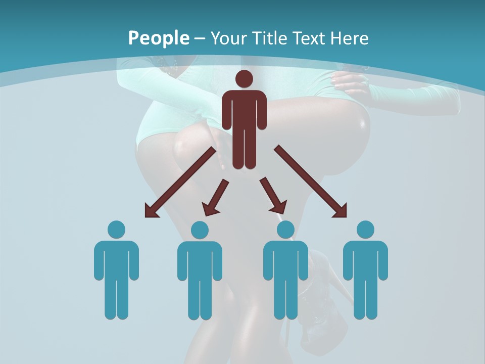 Eye Hair Blue PowerPoint Template