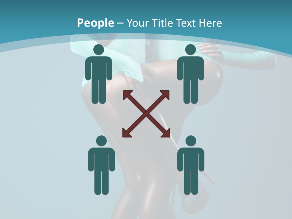 Eye Hair Blue PowerPoint Template