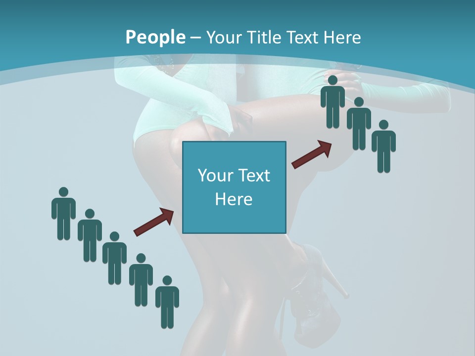 Eye Hair Blue PowerPoint Template