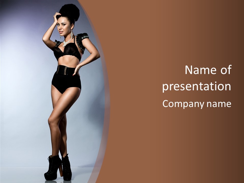 Cute Lady People PowerPoint Template