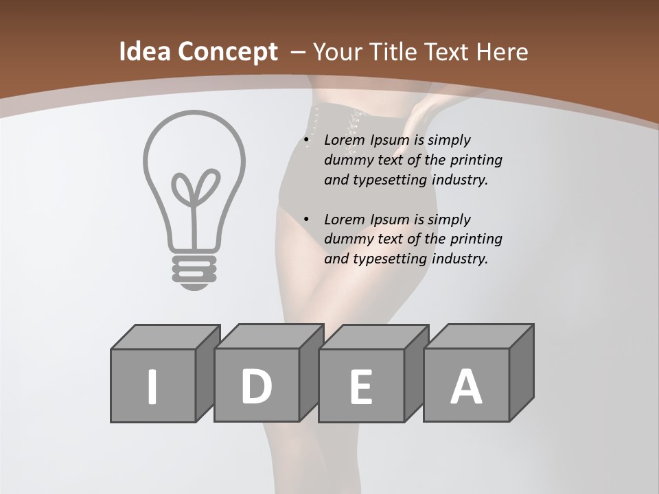 Cute Lady People PowerPoint Template