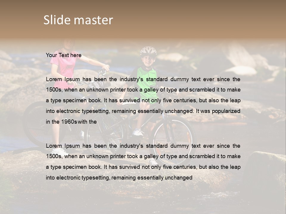 Cycle Sportive Rider PowerPoint Template