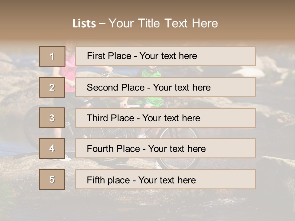 Cycle Sportive Rider PowerPoint Template
