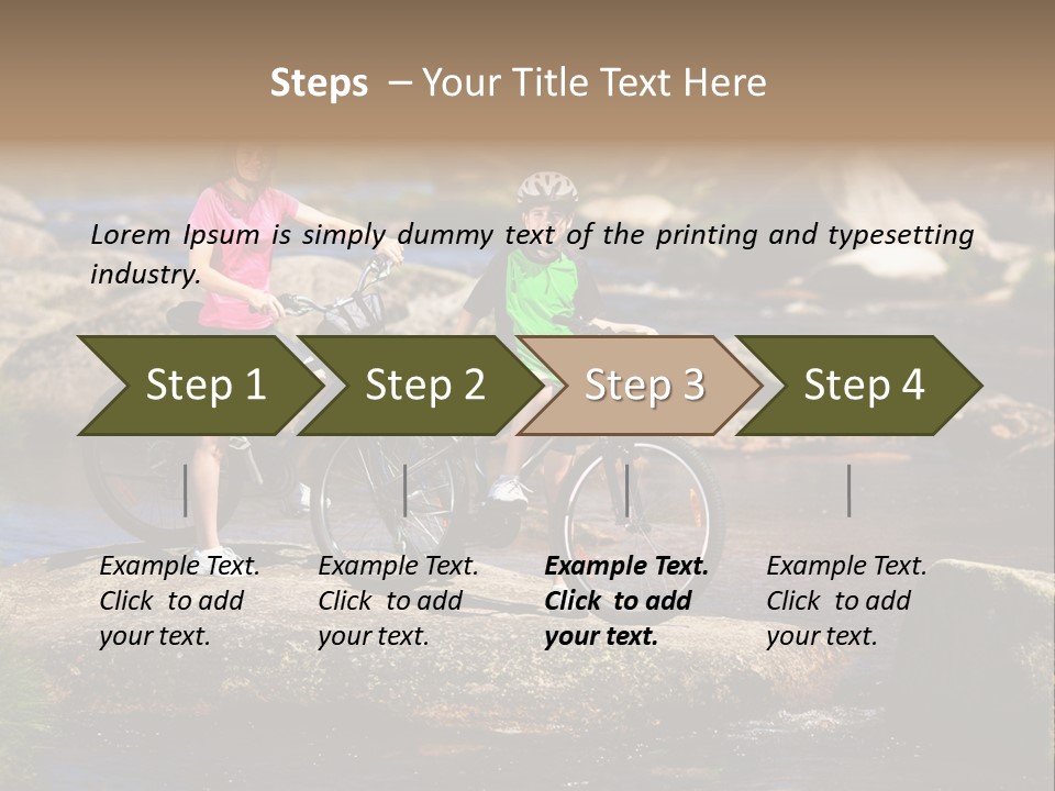 Cycle Sportive Rider PowerPoint Template