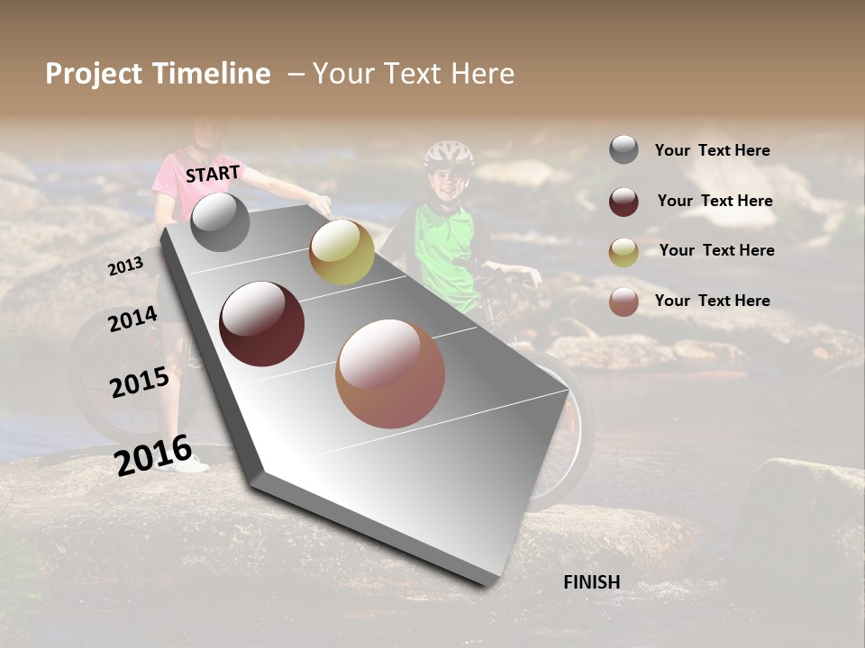 Cycle Sportive Rider PowerPoint Template