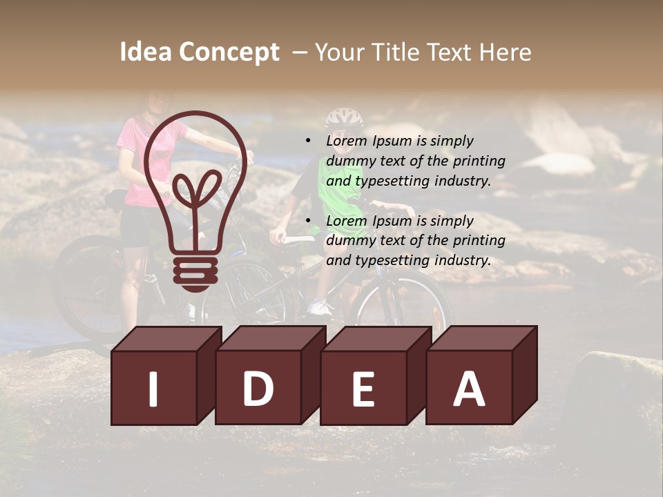 Cycle Sportive Rider PowerPoint Template