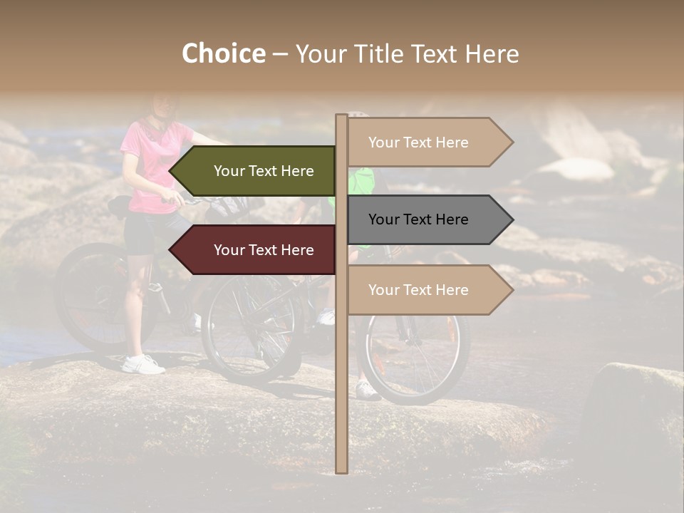Cycle Sportive Rider PowerPoint Template