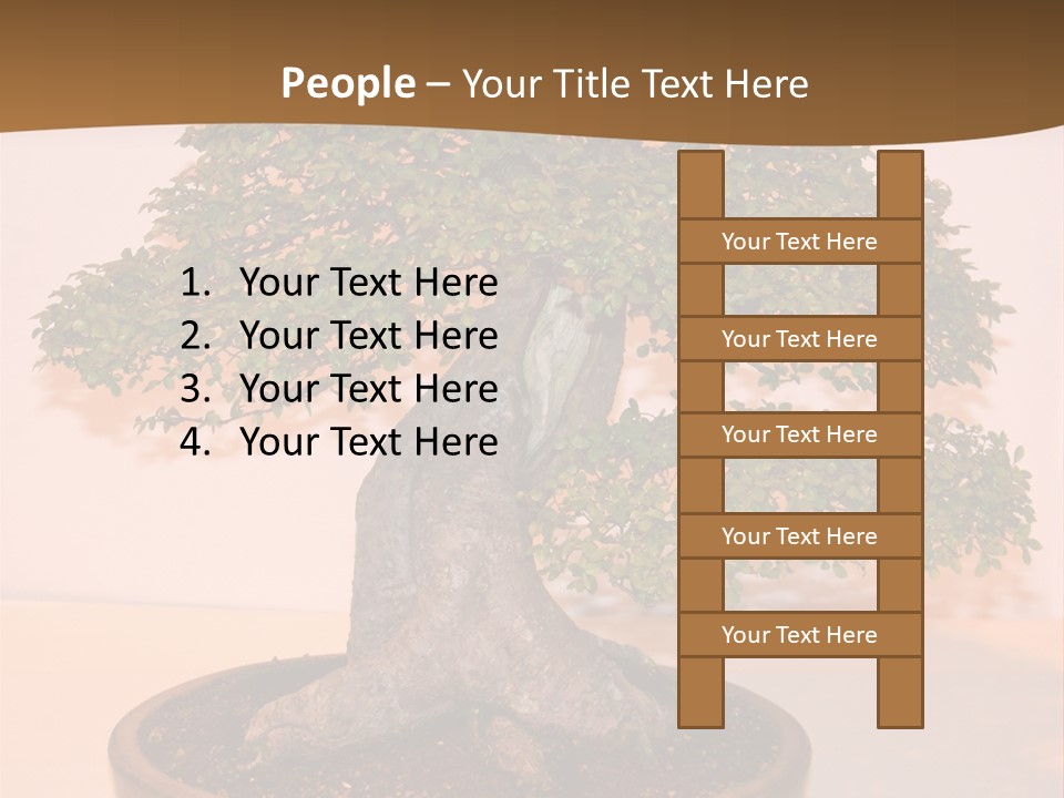 Miniature Wooden Little PowerPoint Template