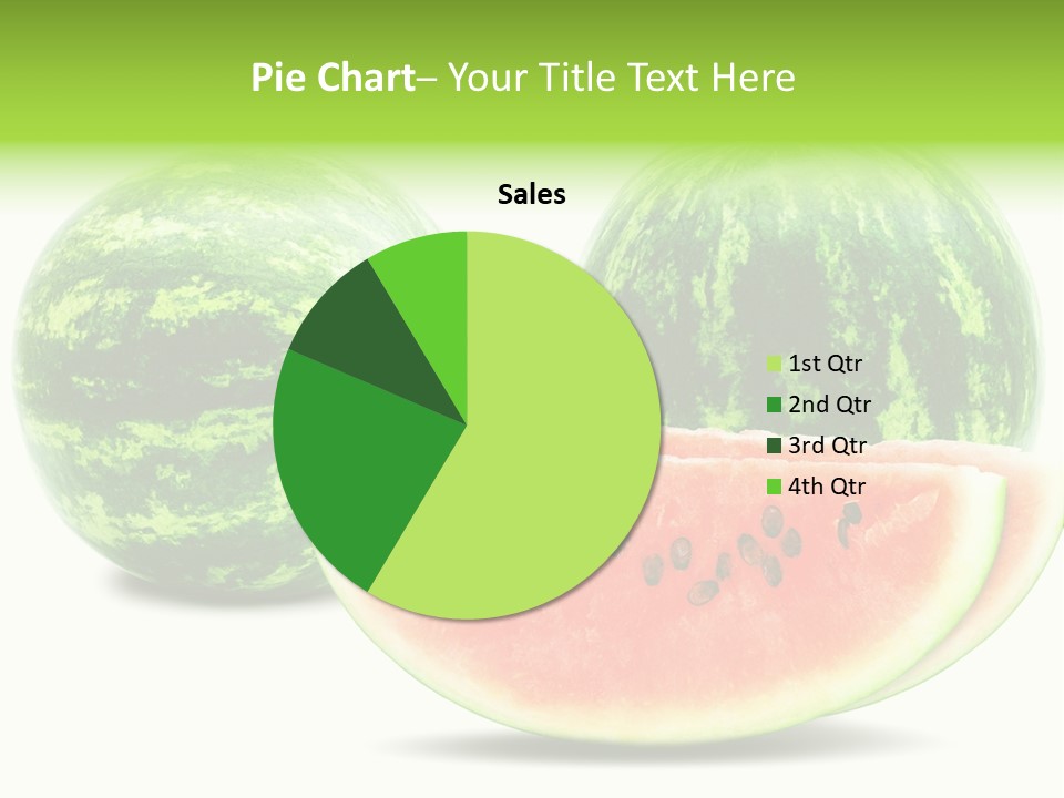 Isolated Green Watermelon PowerPoint Template