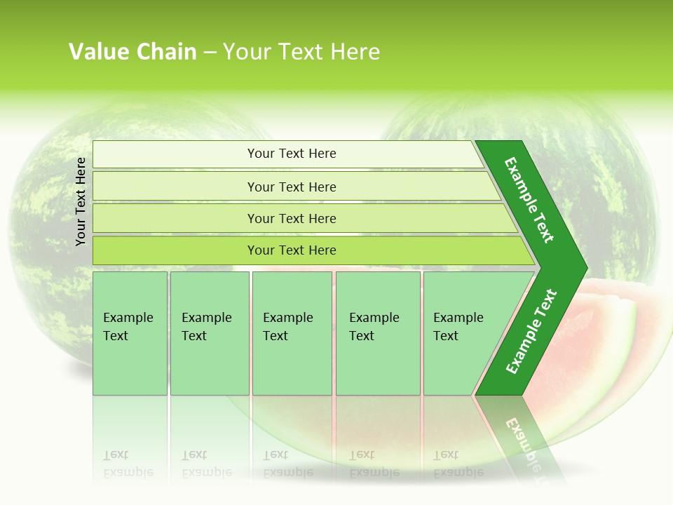 Isolated Green Watermelon PowerPoint Template