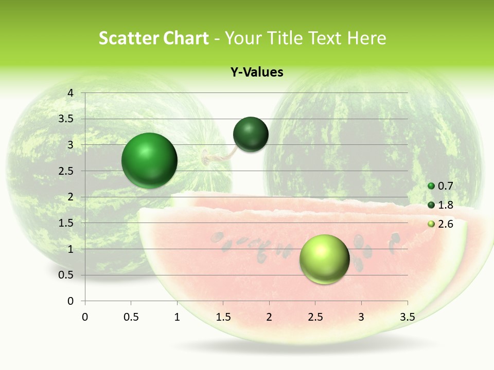 Isolated Green Watermelon PowerPoint Template