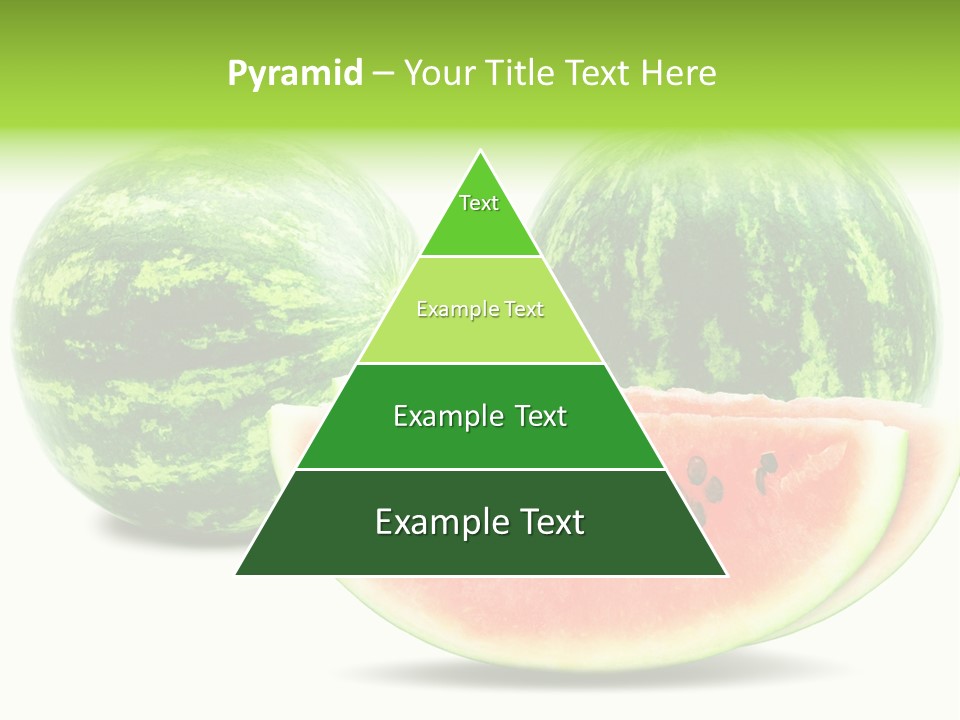 Isolated Green Watermelon PowerPoint Template