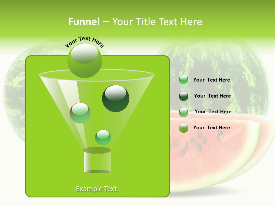 Isolated Green Watermelon PowerPoint Template