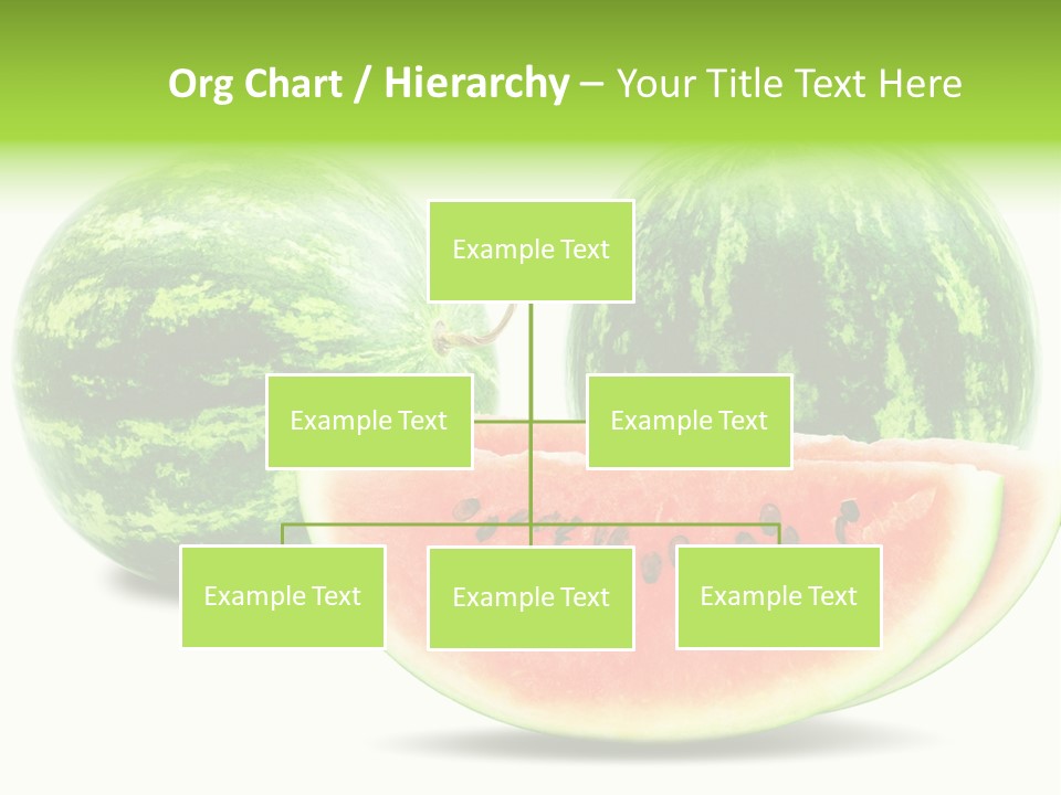 Isolated Green Watermelon PowerPoint Template