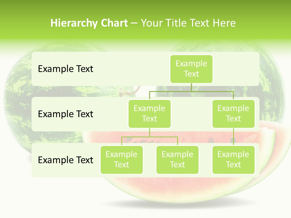 Isolated Green Watermelon PowerPoint Template