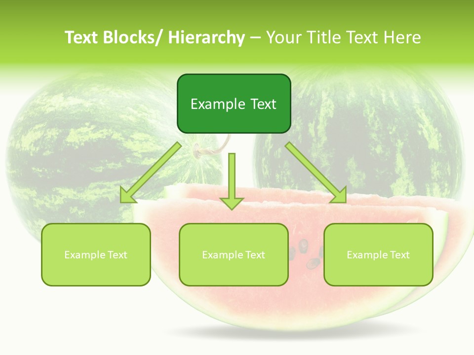 Isolated Green Watermelon PowerPoint Template
