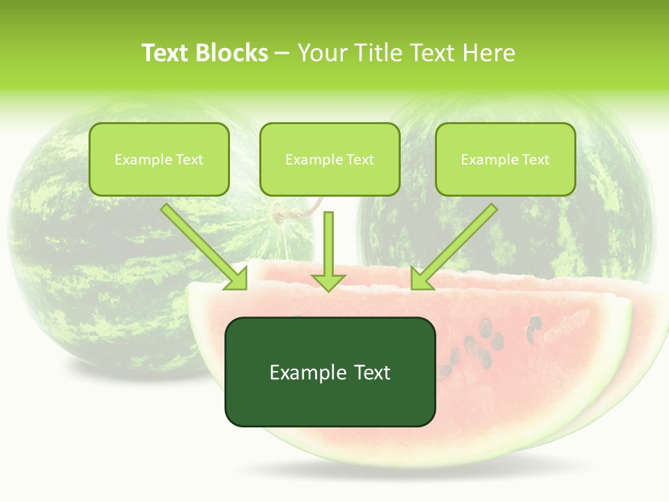 Isolated Green Watermelon PowerPoint Template