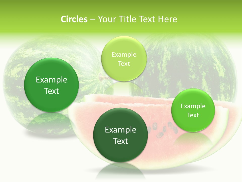 Isolated Green Watermelon PowerPoint Template