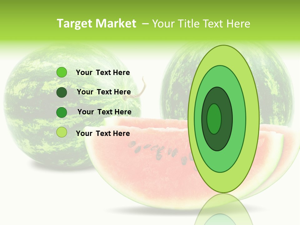 Isolated Green Watermelon PowerPoint Template