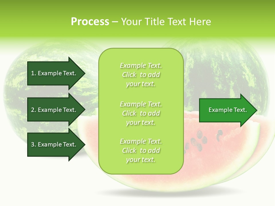 Isolated Green Watermelon PowerPoint Template