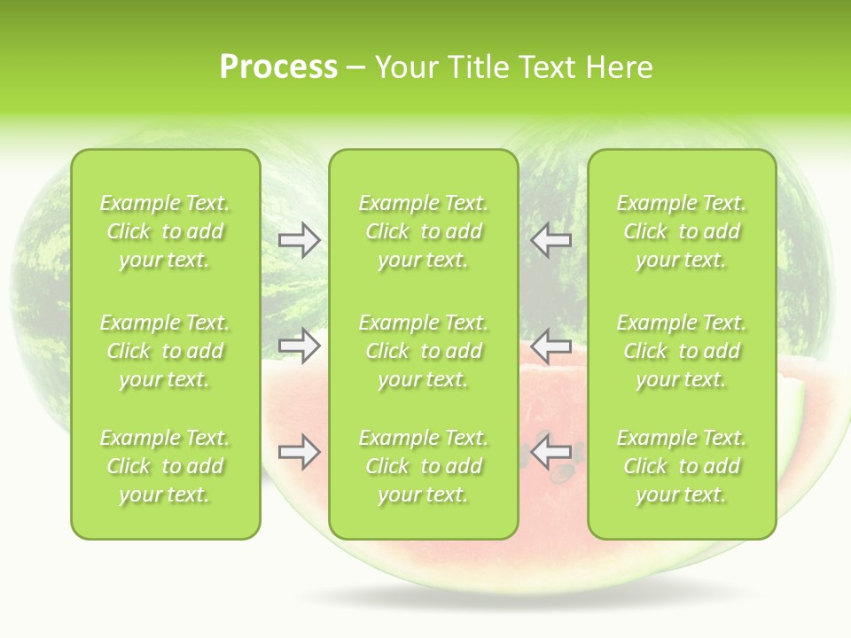 Isolated Green Watermelon PowerPoint Template
