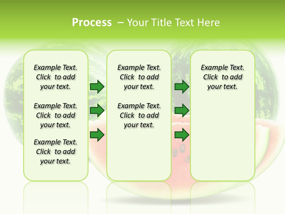 Isolated Green Watermelon PowerPoint Template