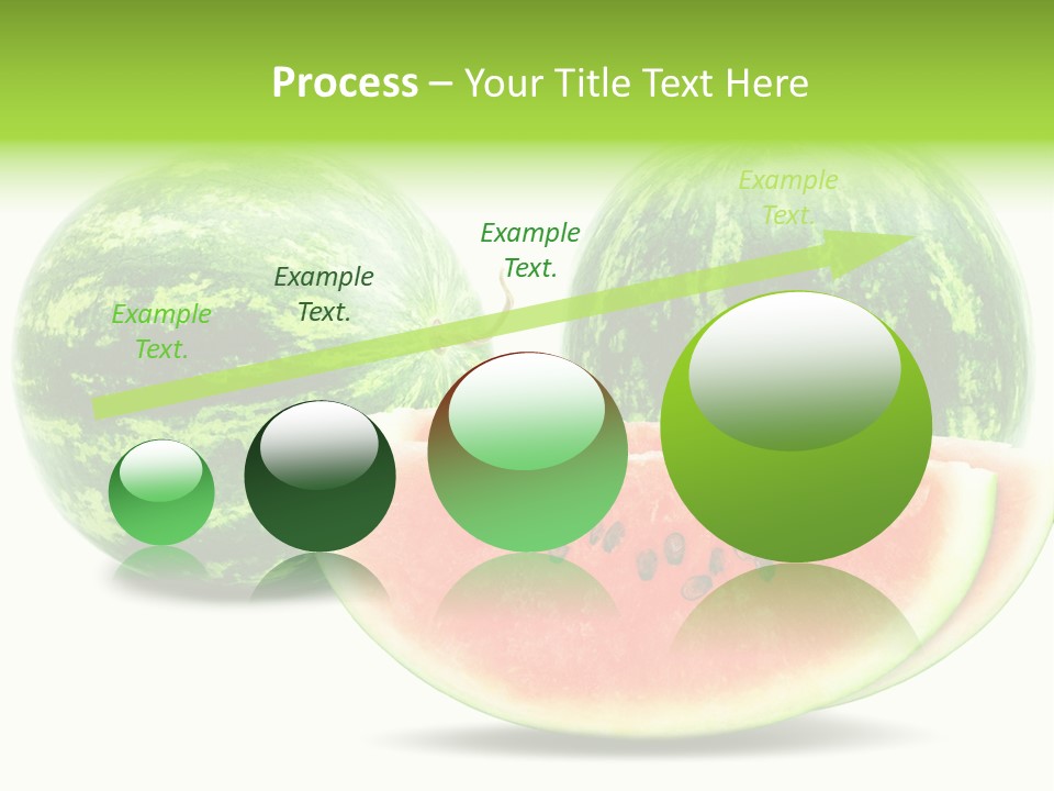 Isolated Green Watermelon PowerPoint Template